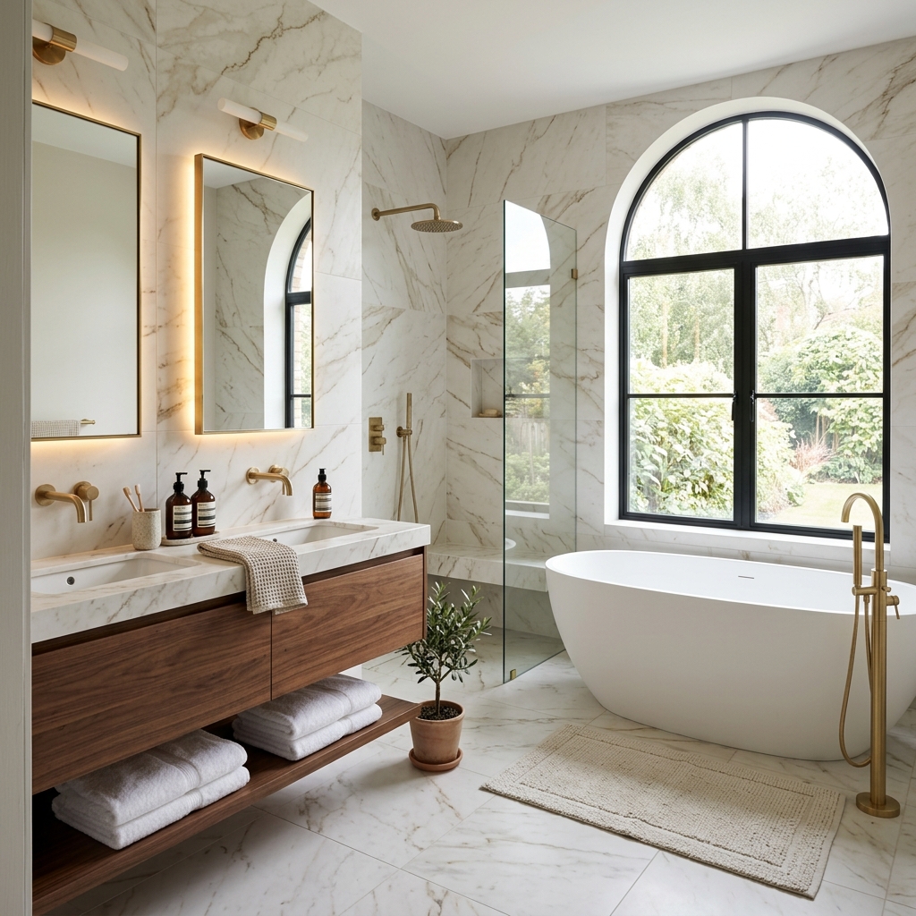Marble bathroom